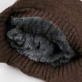 thumbnail image 3 of Men's Winter Hat With Earflaps Knit Baseball Cap With Brim Ski Hat Warm Lined Hat Winter Headgear Mad Hats Men Caps Hats Winter Hat Ears Women Cold Weather Headgear for Men Snowboard Hat over Ear Cap, 3 of 3
