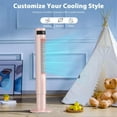 thumbnail image 3 of 43 Inch Tower Fan with Remote Control,Standing Electric Oscillating Floor Fans That Blow Cool Air,3 Speed Settings & 12 Timer,Small Bladeless Cooling Fan for Bedroom Office Dorm Room,Pink, 3 of 8