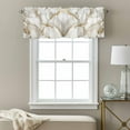 thumbnail image 5 of Rod Pocket Window Valances Abstract Marble Gold Stripe Art Short Kitchen Curtains Watercolor Natural White Stone Window Treatment Drapes for Bedroom Bathroom Living Room 56x16In,1 Panel, 5 of 9