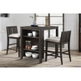 thumbnail image 2 of Pemberly Row 3 Piece Wood Counter Height Dining Set in Dark Cherry, 2 of 12
