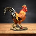 thumbnail image 4 of Figurita de pollo, escultura de gallo, decoración decorativa de resina Feng Shui, estatua de Animal para fiesta, vacaciones, adornos de escritorio, Estilo C, 4 of 7