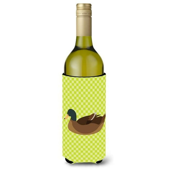 Khaki Campbell Duck Green Wine Bottle Beverge Insulator Hugger
