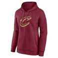thumbnail image 2 of Women's Wine Cleveland Cavaliers Team Primary Logo Pullover Hoodie, 2 of 3