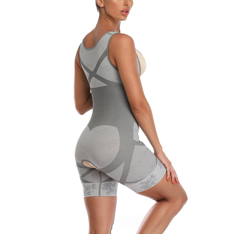 POP CLOSETS Shapewear Women Full Body Shaper Slimming Bodysuit Open Crotch  Waist Trainer Cincher Shaping Postpartum Recovery Underwear