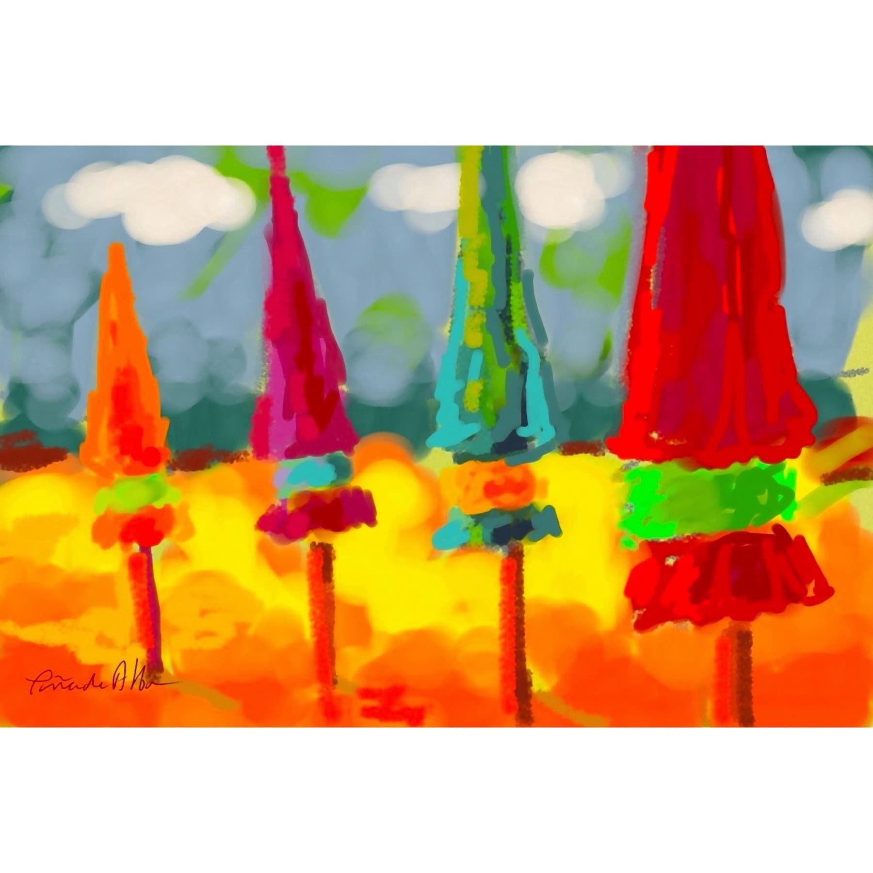 Marmont Hill "Deauville France" by Arthur Pina Painting Print on Wrapped Canvas