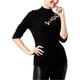 thumbnail image 2 of INC suéter de punto adornado para mujer, negro, extragrande I-N-C  Tejer, 2 of 2