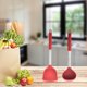 thumbnail image 5 of Juego de utensilios de cocina de 2 piezas, utensilios de cocina de silicona, mango de acero inoxidable, para cocinar, rojo Namotu CPB-US-YYM824-6, 5 of 5