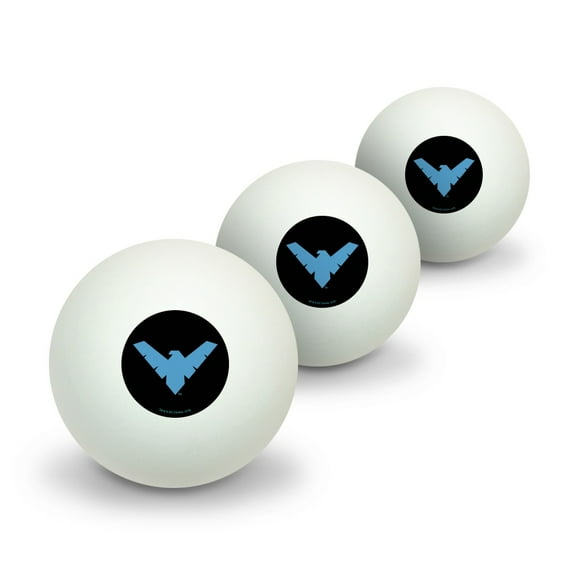 Batman Nightwing Logo Novelty Table Tennis Ping Pong Ball 3 Pack