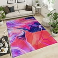 thumbnail image 2 of Red Purple Beautiful Dreamy Kid Rug, Simple Fashion Bedroom Print Indoor Carpet, Rugs Floor Carpet, Indoor Non-Slip Rug for Room Sofa Living Room Mat Bedroom Home Decor 5x8ft, 2 of 6