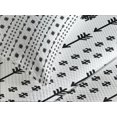 thumbnail image 4 of Ambesonne Tribal Quilted Bedspread Set 3 Pcs, Boho Arrows, Queen Size, Black White, 4 of 5