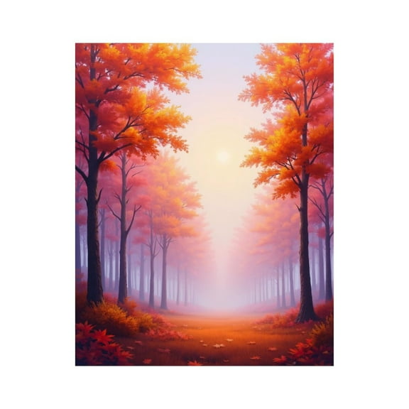 Paint by Numbers Kit for Adults, Autumn Forest Sunset Pathway Paint by Numbers, Easy Paint by Numbers Kit for Adults Beginner, DIY Adult Paint by Number Kits on Canvas, Home Decor