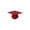 Matte Maroon, variant on Academic Cap (White, Matte Finish) - Unisex - One Size