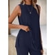 thumbnail image 5 of Conjuntos de Dos Piezas PRETTYGARDEN para Mujer - Shorts de Verano Navy, 5 of 8