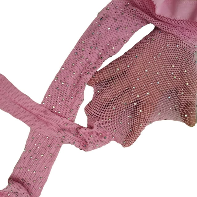 Bas Deux-Pièces Confortables pour Femmes, Collants en Strass Ultra-Minces en Résille pour Fête et Boîte de Nuit