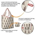 thumbnail image 4 of 5 Pack Foldable Shopping Bag,Brown Christmas Tree Pattern Reusable Grocery Bags with Pockets,Large Reusable Tote Bags with Handles Waterproof & Lightweight, 4 of 6