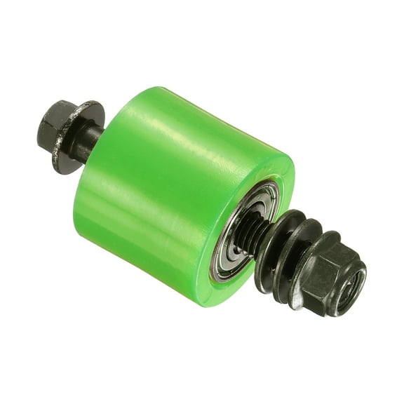 8mm Roller Pulley Tensioner, Chain Roller Pulley Tensioner Mini Bike Parts Nylon Cylinder Type Guide Wheel Chain Guide Slider Set for Mini Motorcycle Dirt Bike, Green