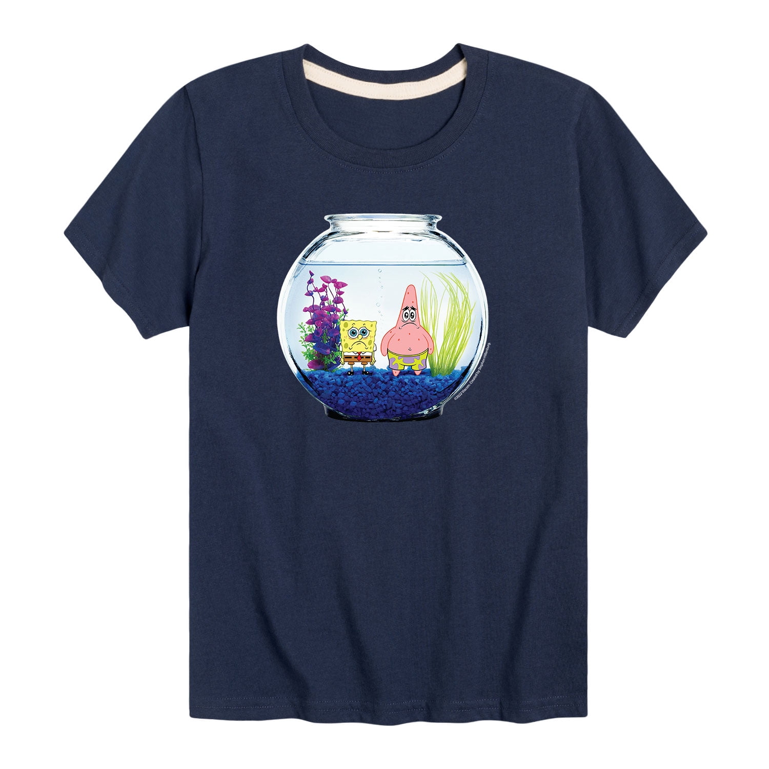 SpongeBob SquarePants Fish Bowl Art Toddler And Youth Short Sleeve