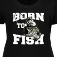 thumbnail image 4 of Inktastic Born to Fish Women's Plus Size T-Shirt, 4 of 5