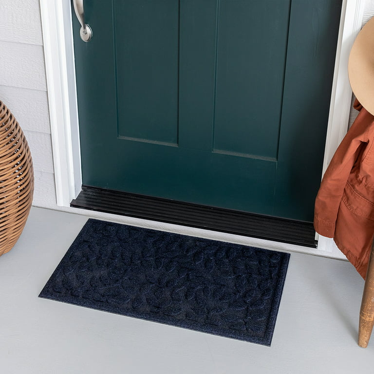 Mainstays Rambling Vine Utility Polyester Doormat - Navy - 18 x 30 in