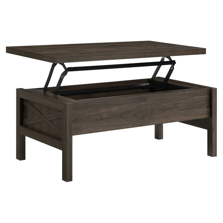 ACME Zola Rectangular Coffee Table with Lift Top in Walnut