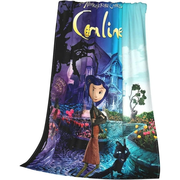 Coraline Blanket Soft Cozy Fleece Throw Blanket Plush Lightweight Warm Fuzzy Flannel Blankets and Throws for Couch Sofa Bed