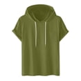 thumbnail image 2 of Yaoyar Men Short Sleeve Hoodies Summer Casual Athletic Tops Breathable Sweatshirts Hooded Pullover Tops Activewear, 2 of 7
