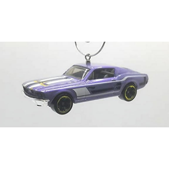Christmas Ornament for 1967 Ford Mustang Purple White Stripes