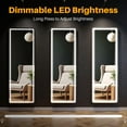 thumbnail image 3 of Sybels 71" Arched Full-Length LED Mirror, Adjustable 3-Color Lighting, Freestanding/Wall-Mounted Floor Mirror for Bedroom & Dressing Room, 3 of 7