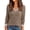 Coffee, variant on Color Block Long Sleeve Shirts for Women V Neck Dressy Casual Fall Tops Lightweight Tunic Pullover Fashion Clothes