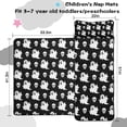 thumbnail image 5 of Black Halloween Ghosts and Skulls Toddler Nap Mats for Kids Preschool,51"x22" Sleeping Mat Bag or Kids,Toddler Sleeping Bag,Toddler Nap Mat or Daycare, 5 of 6