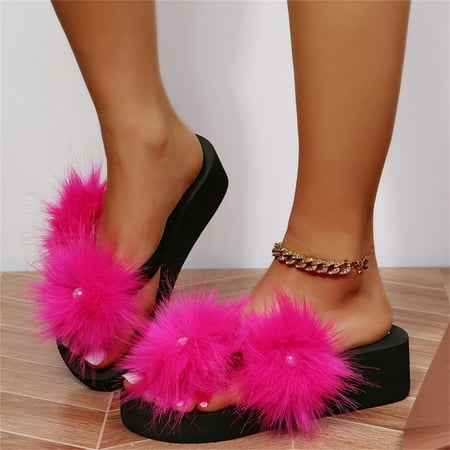 

Vedolay Women Babouche Slippers for Women Thick Sole Home House for Indoor & Outdoor Platform Shoes Pink 6.5