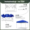 thumbnail image 6 of GVDV Canopy Tent, 10x10 ft Easy Pop up Outdoor Canopy Tent, Portable Straight Leg Gazebo Instant Canopy, Blue, 6 of 12