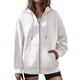 thumbnail image 2 of Sudadera con Capucha y Cremallera para Mujer, de Larga, Informal, con Capucha Crudo XXL, 2 of 8