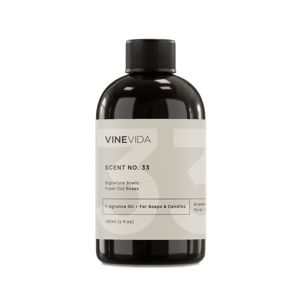 VINEVIDA Scent NO. 33, Signature Scent: Fresh Cut Roses Fragrance Oil, 4 Fl Oz