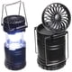 thumbnail image 2 of Lámpara de camping portátil 2 en 1 con LED de alta intensidad, lámpara de emergencia retráctil portátil para exteriores con ventilador, viene sin pilas secas, color negro esmerilado, 1 unidad, 2 of 5