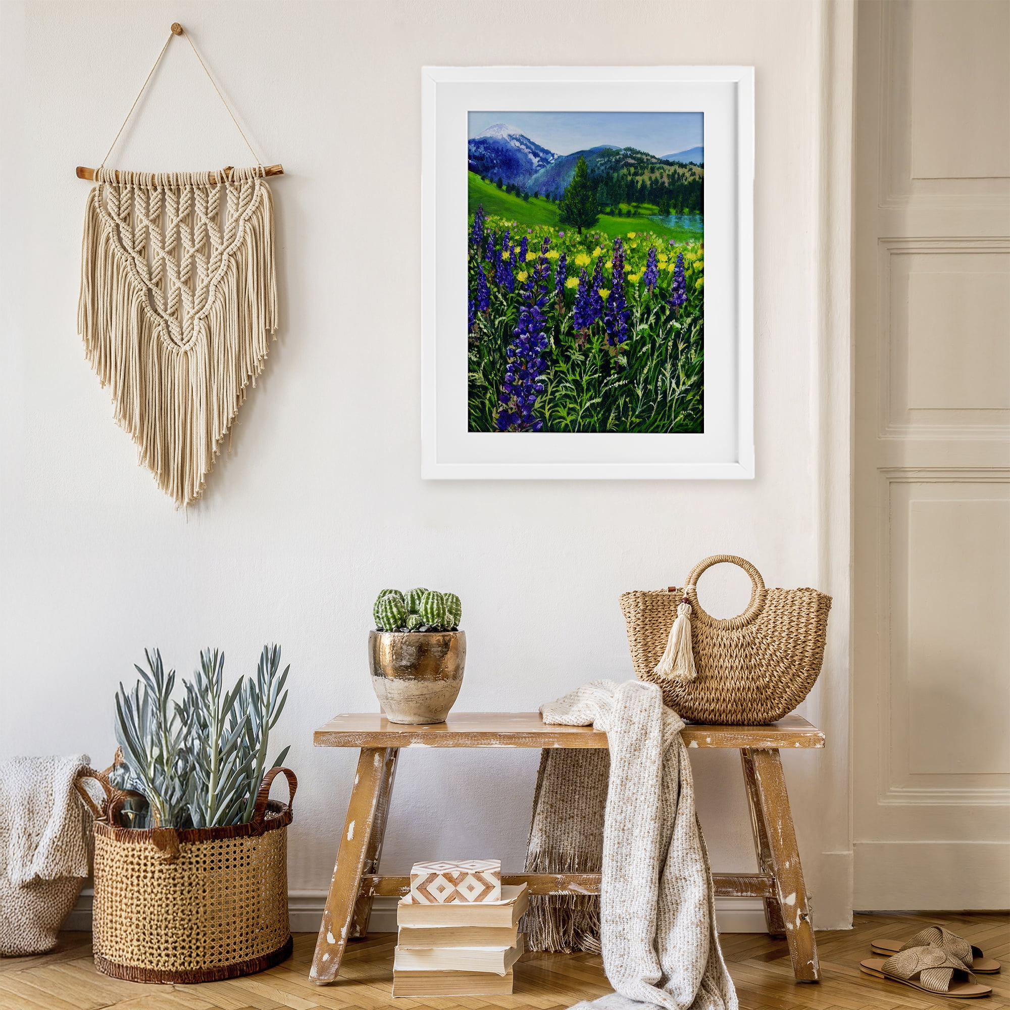 Stupell Industries Flower Speckled Valley White Framed Print Under Glass, design by Lee Ann Zirbes