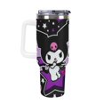 thumbnail image 4 of Kuromi And My Melody 40 Oz Tumbler with Handle And Straw, Vacuum Insulated Stainless Steel Double Wall Water Bottle Travel Coffee Mug, Gifts for Women Boys Girls, 4 of 8
