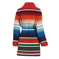 thumbnail image 2 of Vintage Mexican Serape Pattern Women Bathrobe One Size Univeral Fits, Mexico Mexican Fashion Lightweight Plush Fleece Long Robe For Women, 2 of 3