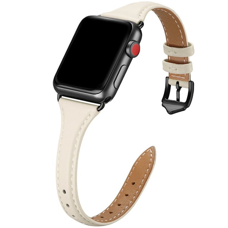WFEAGL Apple Watch Leather Band Replacement Wristband 38mm 40mm