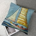 thumbnail image 7 of Creowell Nautical Pillow Cover Let Your Dreams Sail Words with Boat in Waves Motivation Lifestyle Print Pillow Soft Decorative Square Couch Pillow Covers ，Home Decor for Sofa Bedroom Car Couch White, 7 of 7
