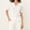 White, variant on Women's Elegant Diamond Quilted Collar Short Sleeve Ribbed Casual Top – Polo Neck Solid Color Summer Knit Sweater White，M