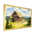 thumbnail image 2 of Designart 'Old Cottage At Summer With Peaceful Landscape' Traditional Framed Art Print, 2 of 4