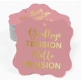 thumbnail image 2 of Inkdotpot Real Gold Foil Good Bye Tension Hello Pension Retirement Tags Favor Bracket Shape Hang Pack Of 50 Paper Tags, 2 of 7