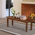 thumbnail image 2 of Pemberly Row Traditional 17" Wood Dining Bench in Classy Mahogany, 2 of 3