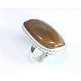 thumbnail image 2 of Agate Natural Genuine Gemstone Sterling Silver Ring RSS,720, 2 of 5