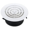 thumbnail image 1 of Unique Bargains 5 Inch Round Air Vent, Adjustable Ceiling Diffuser Grill Cover ABS Louver Soffit Vent with Screen Rotate Type, 1 of 5