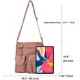 thumbnail image 5 of PIKADINGNIS Women’s Leather Shoulder Bag Retro Hobo Crossbody Purse Large Capacity Casual Tote Satchel for Work, 5 of 6