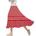 thumbnail image 1 of ameIAEA Women A-Line High Waist Midi Skirt Color Block Ruffle Flowy Skirts 2024 Fall Trendy Skirt, 1 of 6