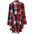 thumbnail image 6 of Kukoosong Women's Plaid Shirts, Winter Shacket Thick Coat, Long Sleeve V-Neck Button Down Jacket, 6 of 7