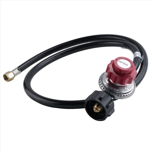 Manguera Reguladora de Propano de Alta PresióN de 5 Pies, Regulador de Tanque de Propano Ajustable de 0-20 PSI, QCC1 y Hembra de 3/8 Pulgadas, Apta para TurquíA